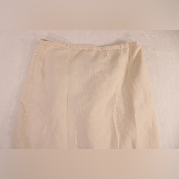 100%‎ Linen Women's 8 Old Navy Embroidered Floral Cream Pencil Skirt - Picture 3 of 10